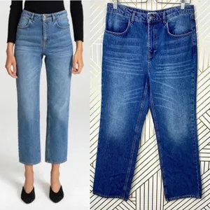 ALC A.L.C. Malone Jeans Pant Cropped High Waist Denim Medium Wash Blue Size 10‎ thumbnail 2