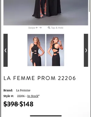 Long Black Formal Cut Out Dress thumbnail 6