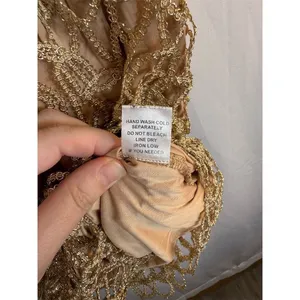Windsor Dress Womens S Gold Gold Beaded Sequin Bodycon Mini V-Neck thumbnail 14