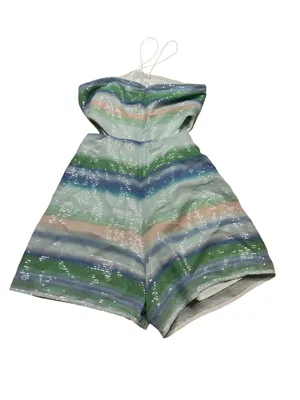🩵✨ Hutch Sequin Watercolor Cutout‎ Halter Romper Size 8 ✨🩵 thumbnail 6