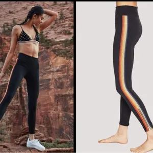 Spiritual Gangster Black Rainbow Sparkle Shimmer Zipper High Rise Legging Pants thumbnail 11