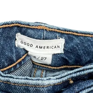 Good American Bombshell‎ Shorts Denim Ripped Distressed Blue Size 4 27 thumbnail 9