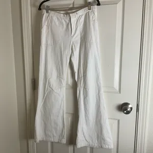 We The Free Free People Full Effect Wide Leg Utility Pants White XS thumbnail 2