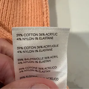 Free People Easy Street Oversized Sweater Color Block Women’s Small Peach Combo thumbnail 13