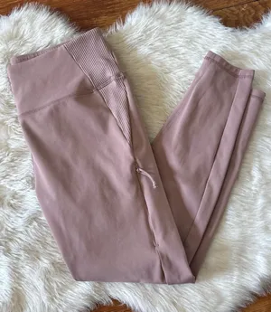 Avalanche Solid Dusty Pink Leggings thumbnail 1