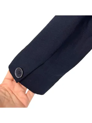 Ralph Ralph Lauren Vintage Double Breasted Wool Peacoat Jacket Navy Blue Size 8 thumbnail 14