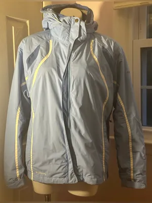 COLUMBIA Vintage Ttanium Interchange Blue Waterproof Hooded Ski Jacket Sz L thumbnail 1