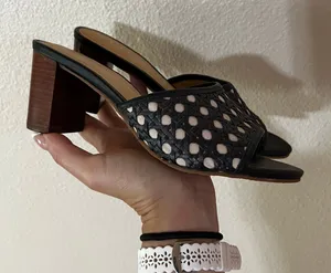 Jack Rogers Merrain Caning block mules heels NEW WOMENS 6 thumbnail 1