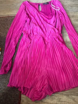 Lulus Pink faux wrap Romper thumbnail 8
