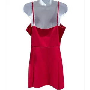 Gianni Bini GB‎ Pink Salmon Mini Pleated Dress Spaghetti Straps Large Hoco Party thumbnail 3