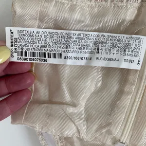 Zara Tweed Metallic Sequin Tube Top Cream Gold Evening Classic Glam Strapless- M thumbnail 6