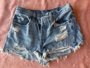 Levi’s Shorts 501 Denim Distressed Women’s thumbnail 1