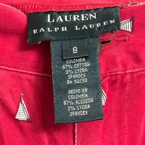 Ralph Lauren Red Sailboat-Print Dress Capris thumbnail 5
