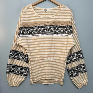 Gimmicks Top Size Small Dolman Sleeve Blouson Boho Chic Cowgirl Western Lace thumbnail 2