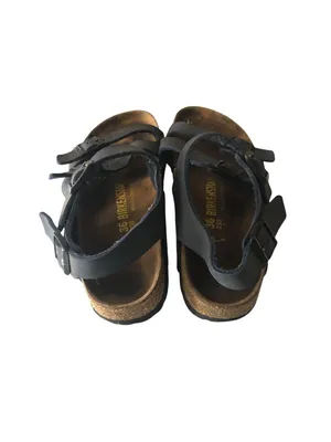 Birkenstock Ellice Navy Blue Triple-Strap Slingback Sandals 36 Narrow Women's 5 thumbnail 4