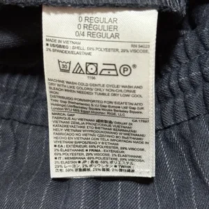 Gap Pinstripe Trousers Womens 0R Navy Blue‎ Excellent Drawstring Elastic Waist thumbnail 8