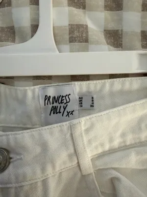 Princess Polly Cargo Jeans White thumbnail 3