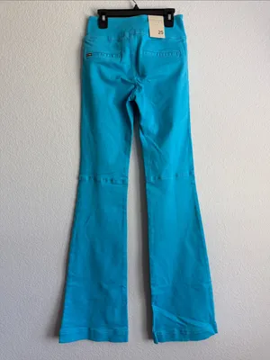 Alice + Olivia Sofia High Rise Boyfriend Jeans in Ocean Floor Blue, Size 25, NWT thumbnail 9