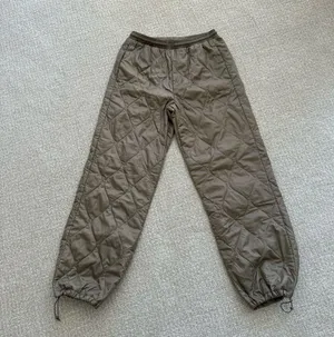 Quilted Jogger Pants Khaki Army Green Small ietsfrans thumbnail 3