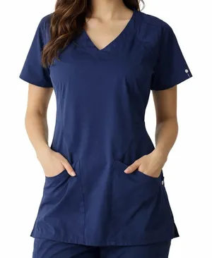 Carhartt Navy Blue Scrub Top XL Utility‎ V-Neck thumbnail 1