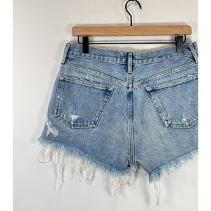 AGOLDE Womens Shorts Blue Denim Parker Vintage Cut Off Distressed Jean Size 28 thumbnail 8