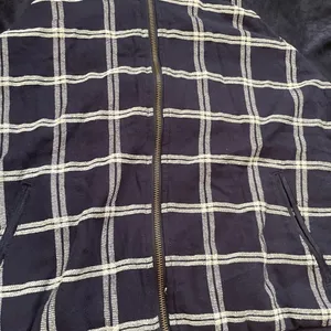 A New Day‎ blue plaid faux suede sleeves jacket thumbnail 11