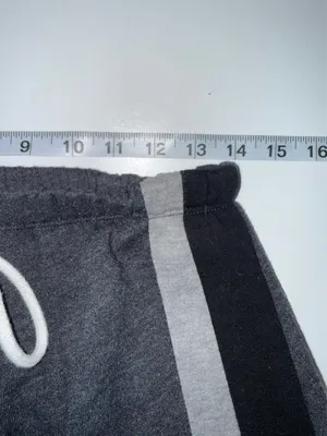 PINK Victoria’s Secret Lace-Up Jogger Sweatpants Dark Gray Logo Fleece thumbnail 9