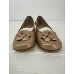 Vtg Karen Scott Floral Flats Women 7.5 Gold Leather Low Heel Dress Shoes Comfort thumbnail 7