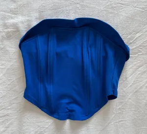 Blue Strapless Top Size 10 thumbnail 2