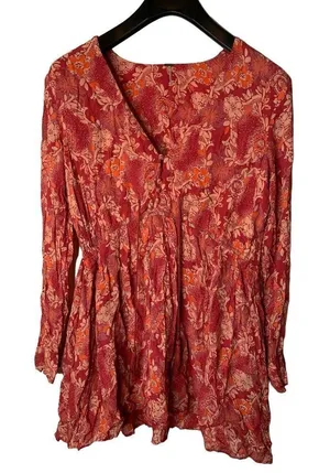 Free People Boho blouse top women's size medium thumbnail 1