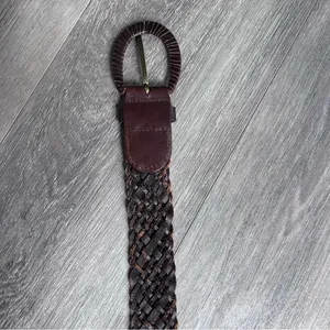 Source Unknown Women’s Brown Braided Leather Belt Western Boho Festival thumbnail 7