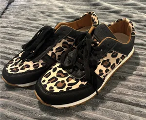 Leopard Print Women's Sneakers Size 9 or 42 Black thumbnail 1