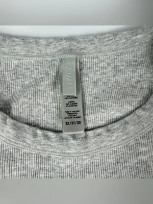 SKIMS Cotton Ribbed Heather Gray Tank Dress Women's Plus Size 3XL thumbnail 4