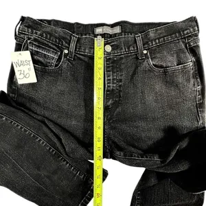 Levi’s 505 Straight Leg Contrast Stitched Black Denim Jeans Women’s Size 16M 33x thumbnail 5