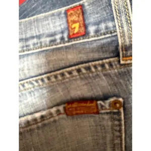 7 For All Mankind Vintage Y2K Bootcut Jeans Size 30 Low‎ Rise Light Wash McBling thumbnail 7
