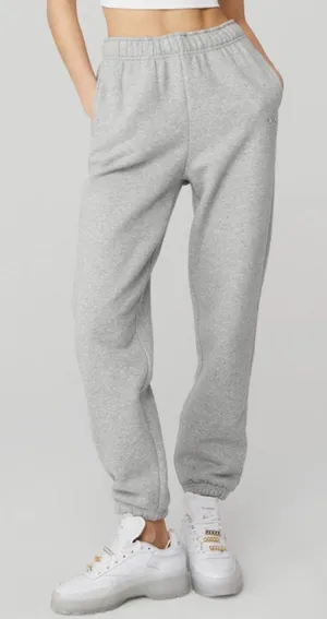 Alo Accolade Sweatpants Athletic Heathered Grey High-Rise Fleece Joggers Sweats thumbnail 1