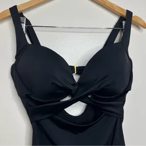 Swimsuits for All One Piece Cut Out Black Swimsuit Women’s Sz 12 Underwire Cups thumbnail 3