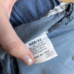Unbranded Wide Leg Paperbag Waist Pants 12 Blue Womens Lyocell Blend thumbnail 5