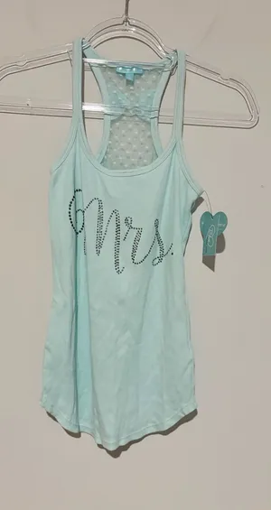 Betsey Johnson Blue by Betsey Johnson Mrs. tank top Tiffany blue size XS thumbnail 1