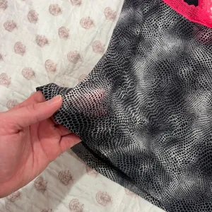SM snake skin Black hot pink Lace Cami Top thumbnail 3