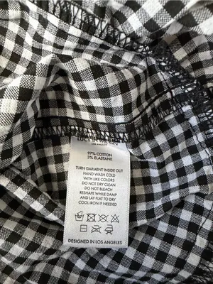Lucy in the Sky Black White Gingham Tiered Mini Dress Size Small thumbnail 5