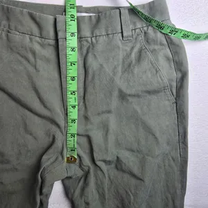 Vince -1159 Olive Green Linen Lyocell Blend‎ Tailored Straight Leg Pants Size 2 thumbnail 7