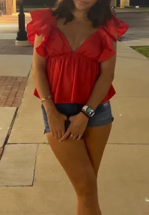 Pink Coconut Boutique Red Ruffle Top thumbnail 1