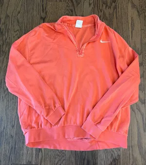 Nike womens Coral Quarter-Zip Pullover Sweater thumbnail 1