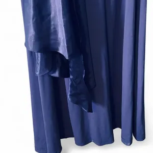 David's Bridal One-Shoulder Maxi Dress Deep Purple Goth thumbnail 7