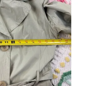 1 Madison Classic Double Breasted Belted Trench Coat Light Sage Green Size S‎ thumbnail 6