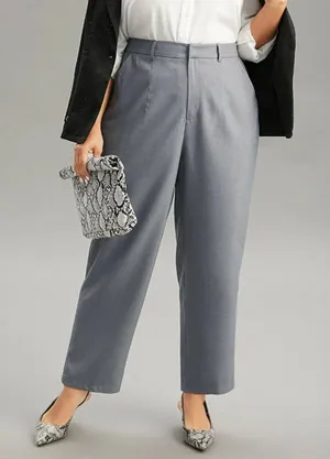 BloomChic Women's Plus Size 30 Dress Pants Trousers Light Gray Straight‎ Pleated thumbnail 1
