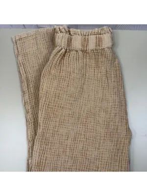 Le Lis Collection Cotton Gauze Wide Leg Pants Women’s Medium Beige Boho thumbnail 9