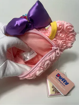 Disney Hong Kong Disneyland ShellieMay Bear Springtime Satin Rose Crossbody Bag thumbnail 11