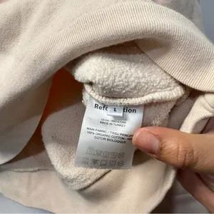 Reformation jeans classic crewneck sweatshirt peach light beige thumbnail 6